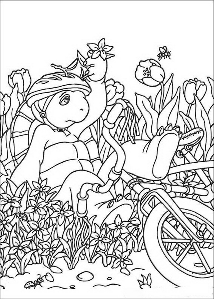 Plansa de colorat cu Franklin 8 35